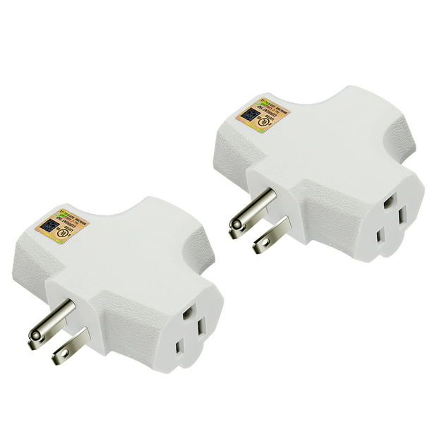 3 Outlet Swivel Regular Plug Adapter AC 21U 125V 15A 1875 watts 